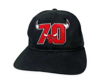Vintage Chicago Bulls Snapback Hat 90s Cap Michael Jordan 70 Wins Starter H05
