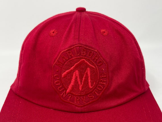 Vintage Marlboro Country Store Hat 90s Strapback … - image 2