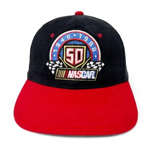 Vintage NASCAR Racing Hat 90s Snapback Cap 50th Anniversary H28