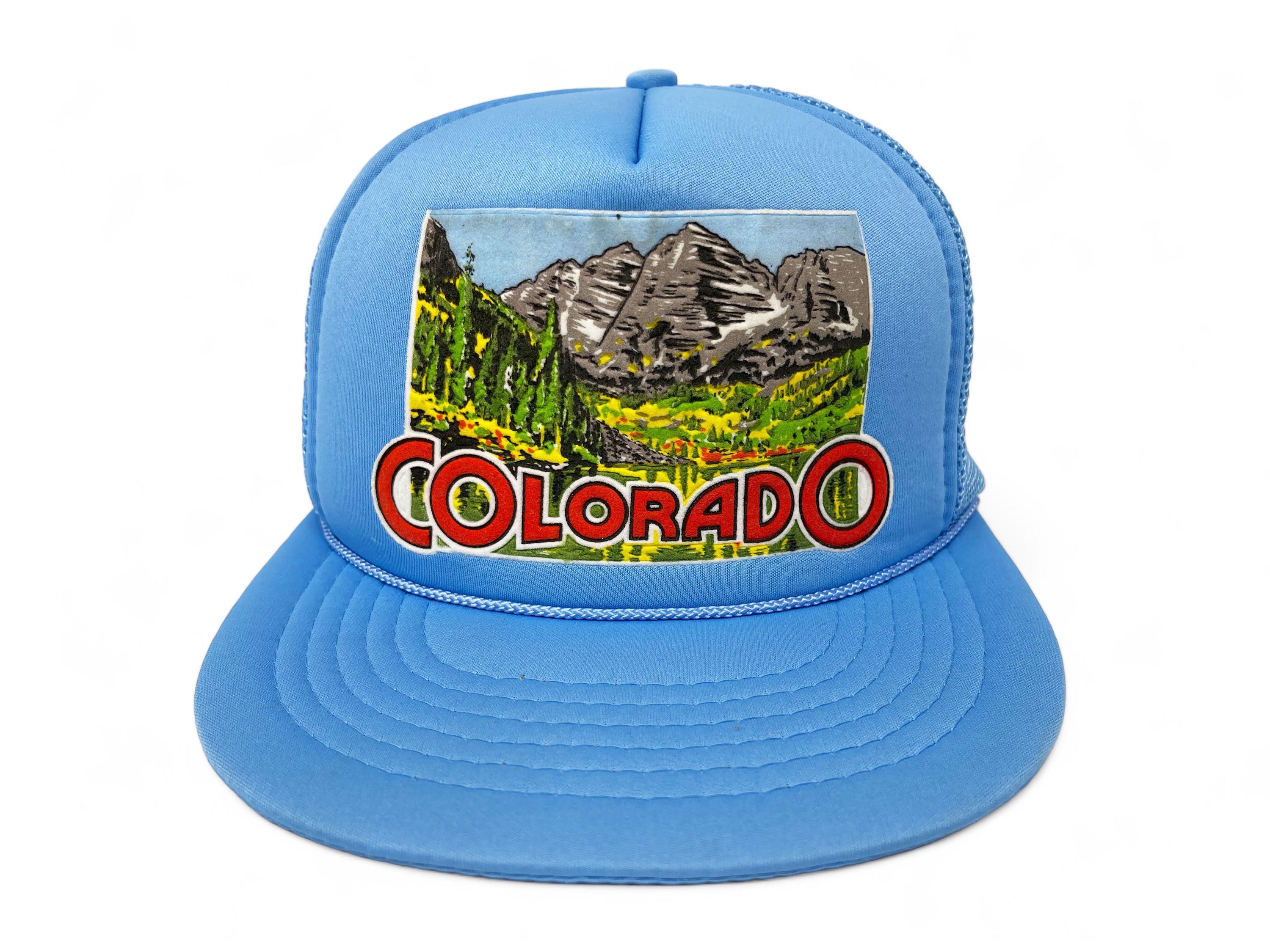Casquette Vintage Colorado Rocky Mountains - Coton Bleu, Réglable, Homme/femme