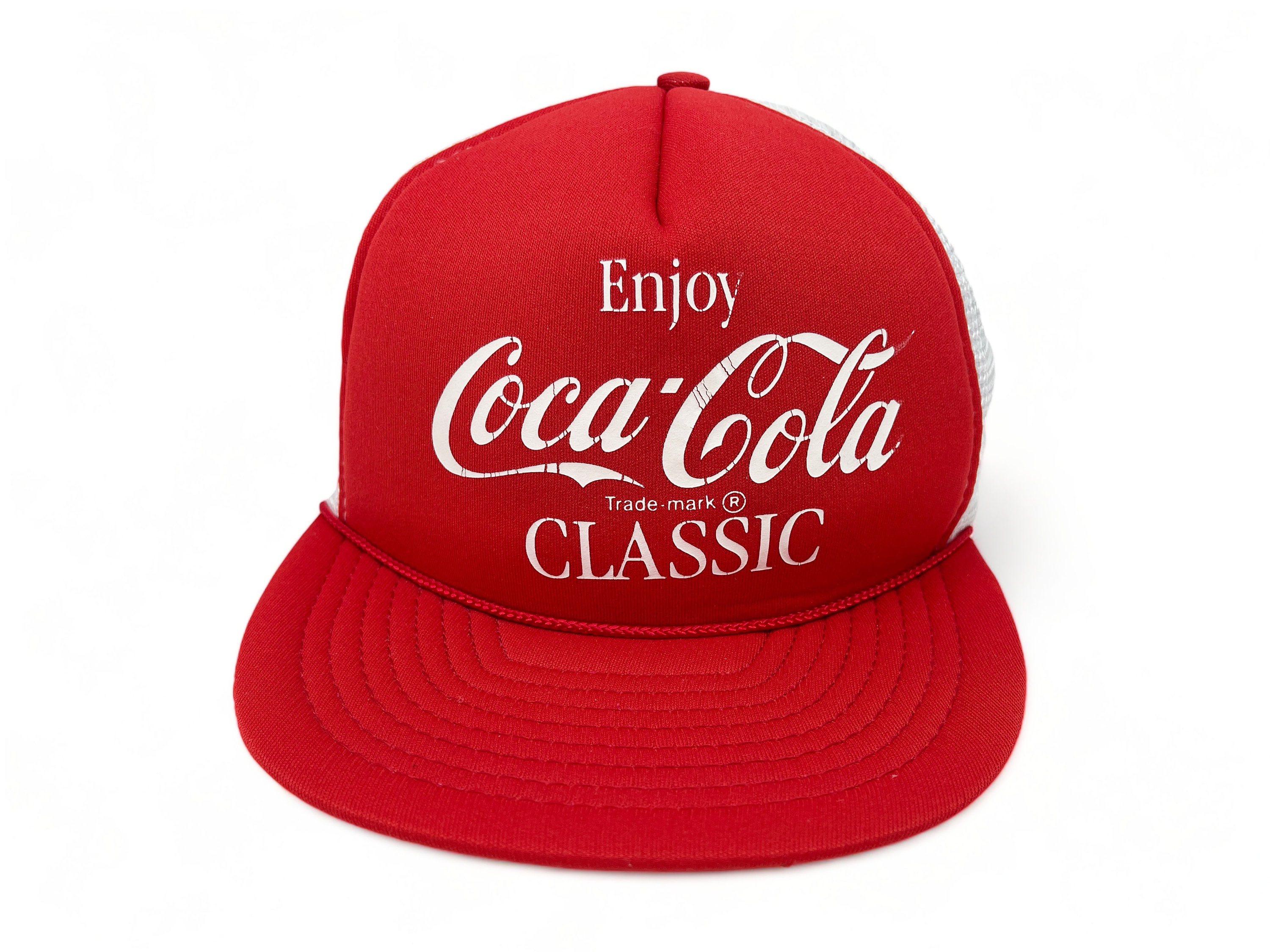 90's Enjoy Coca-Cola Orange Blaze Camo Snap Back Trucker Hat Men's OSFM!