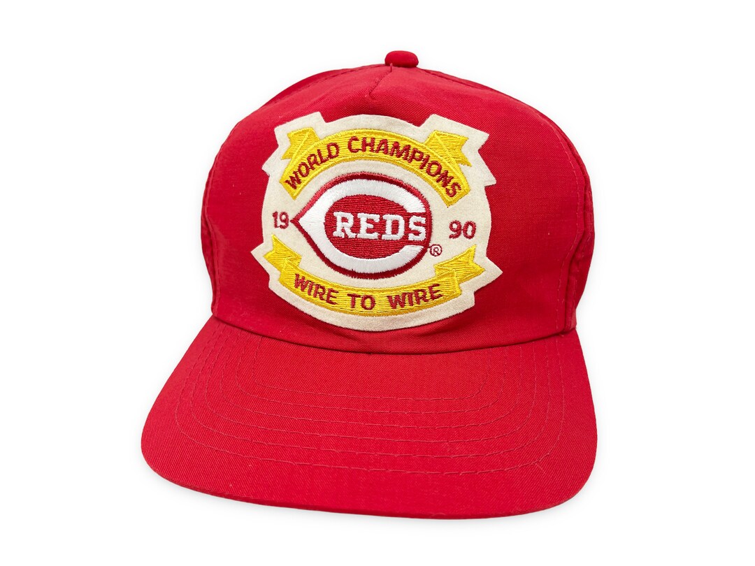 Vintage Cincinnati Reds Hat 90s Cap MLB 1990 World Champions Etsy