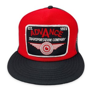 Vintage Advance Transportation Company Hat 80s 90s Snapback Trucker Cap H16