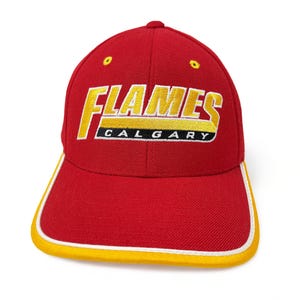 Czapka vintage Calgary Flames z paskiem z lat 90. i 00. NHL H05