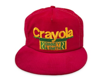 Vintage Crayola Hat 80s 90s Crayon Corduroy Artist Snapback H11