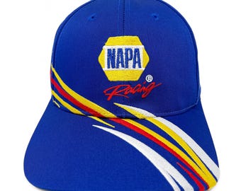 Boné de corrida vintage NAPA • Y2K NASCAR Michael Waltrip #15 • Boné com alça