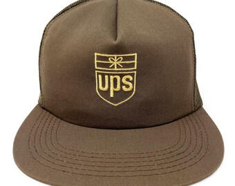 UPS ブラウンキャップ スナップバック　80s ビンテージ UPS ブラウンキャップ スナップバック 80s ビンテージ - メルカリ