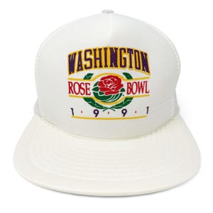 Vintage Washington Huskies Hat 1991 Rose Bowl Snapback Trucker Cap NCAA