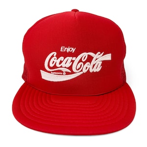Vintage Coca Cola Hat 80s Trucker Snapback Cap Enjoy Coke H03