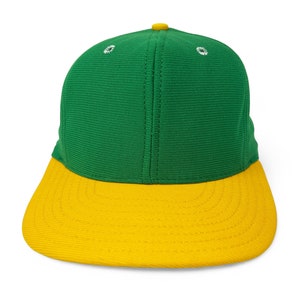 Vintage Two Tone Snapback Cap 80s 90s Green Yellow Blank H09 - Etsy