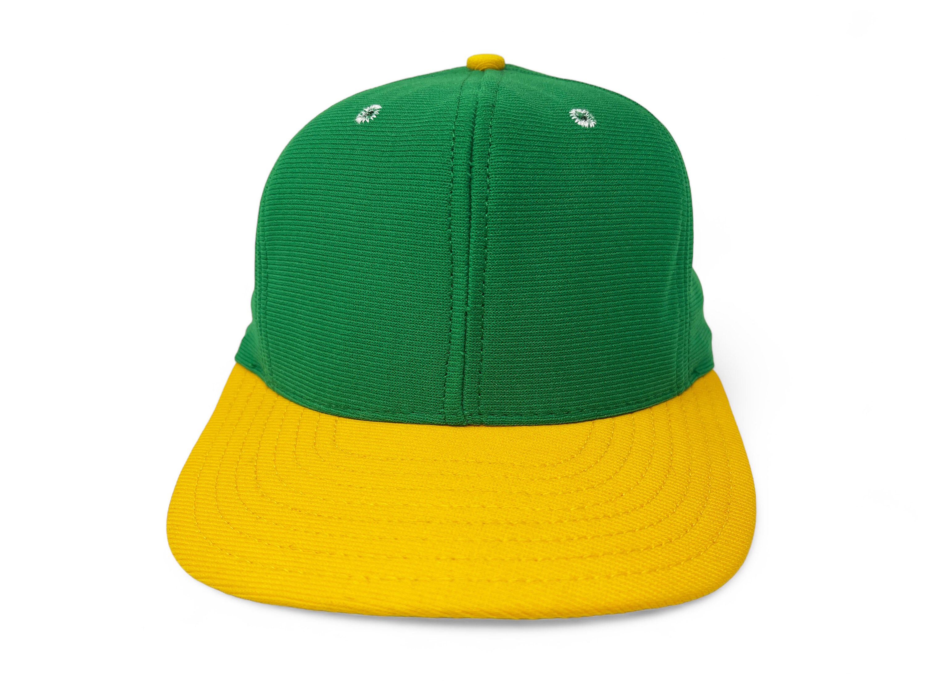 帽子 80s~90s Eddie Bauer two tone color cap Vintage Two Tone Snapback Cap 80s 90s Green Yellow Blank H09 - Etsy