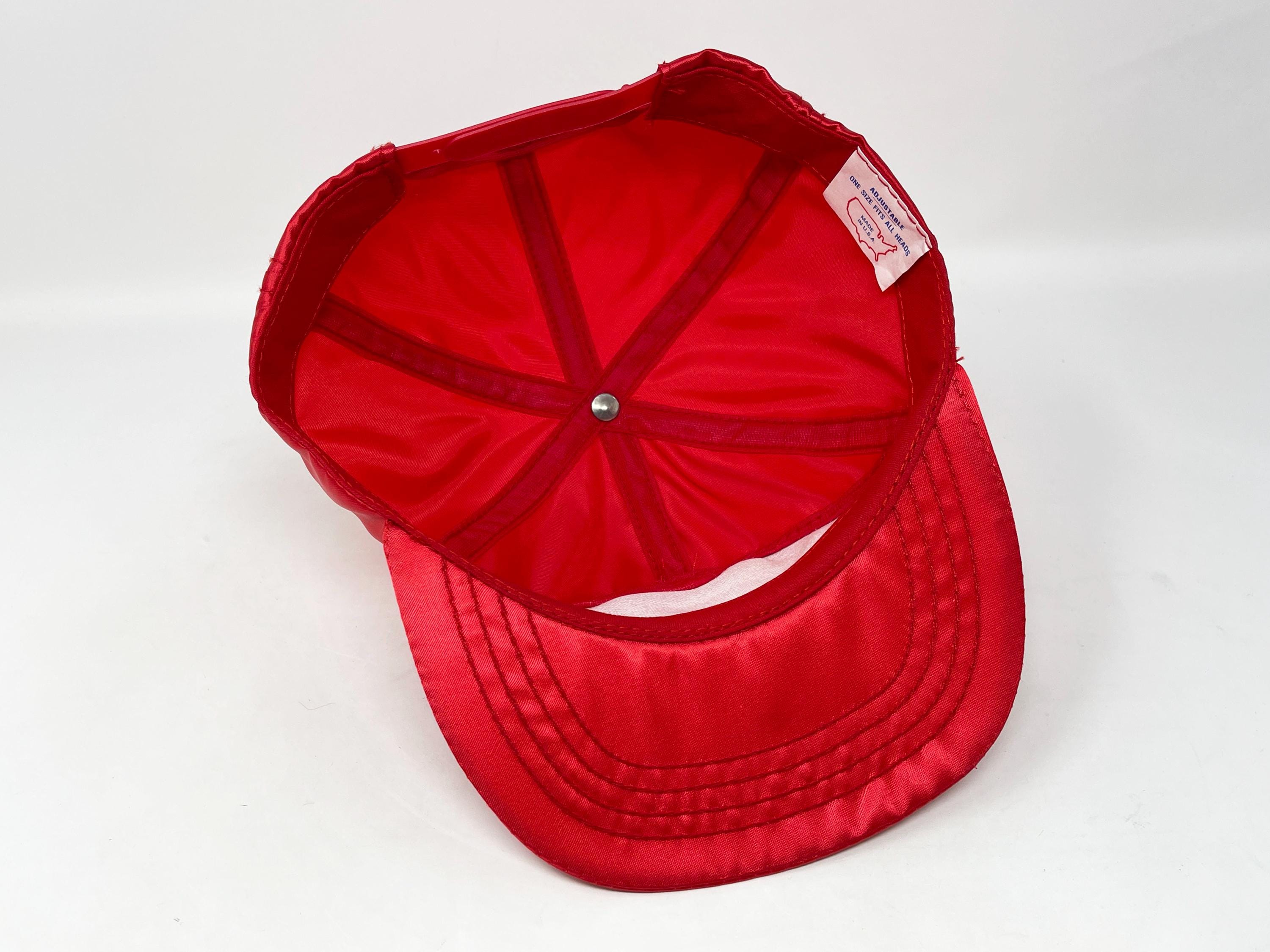 Vintage Budweiser Olympics Hat 80s 90s USA Satin Snapback