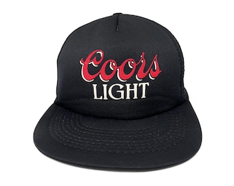 Gorra vintage Coors Light de los años 80 y 90, gorra de camionero con cierre trasero, cerveza H26