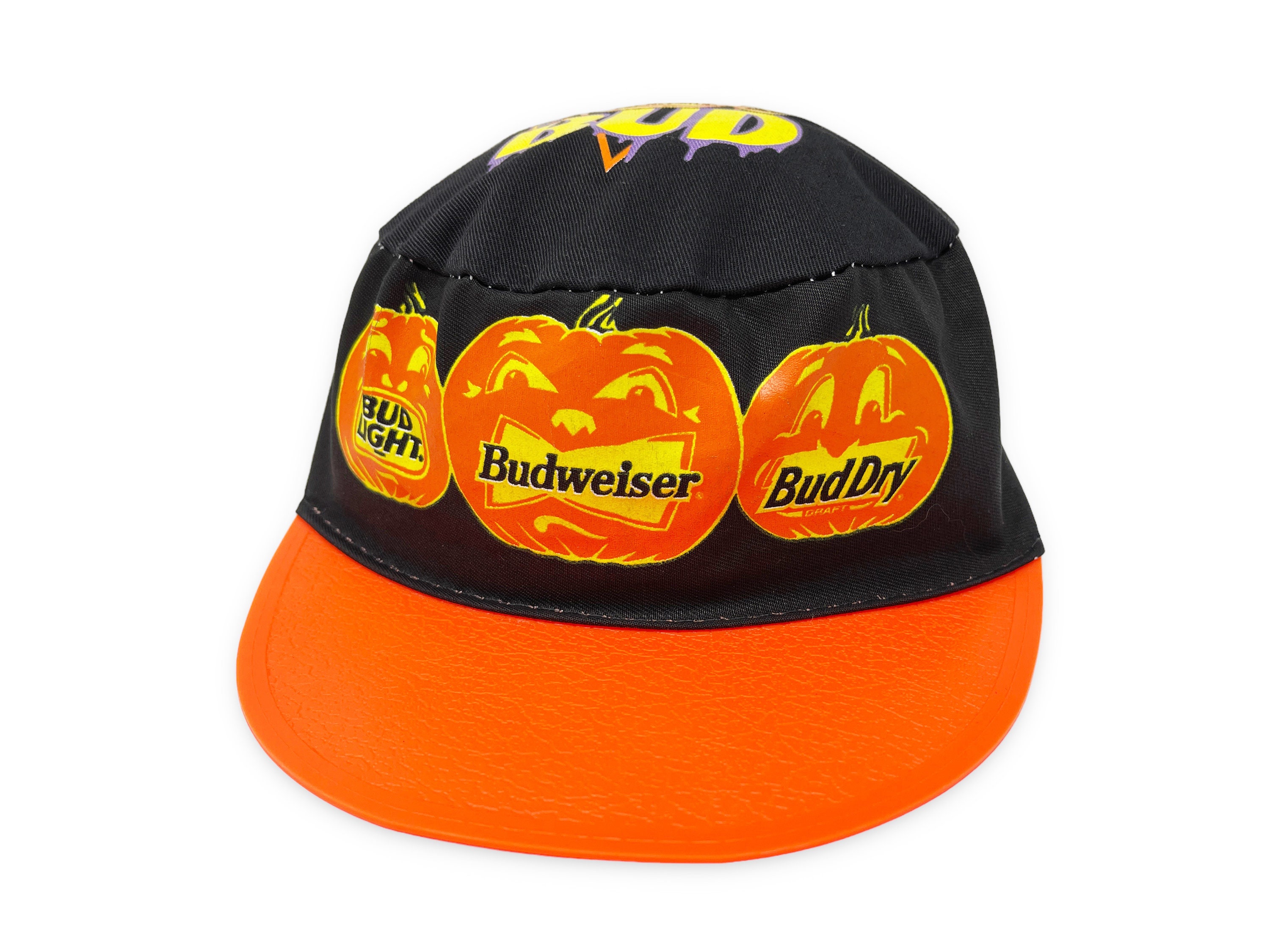 Vintage Budweiser Halloween Hat 80s Painter's Cap Beer H02