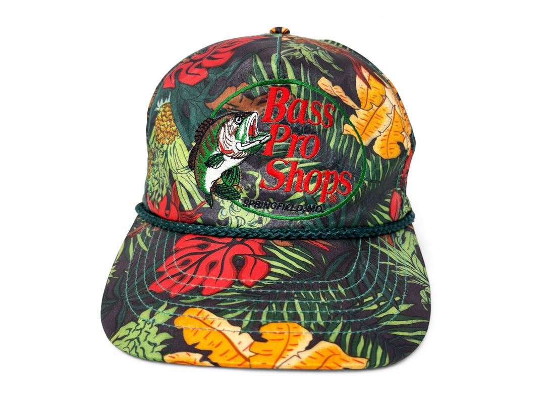 帽子 90s Neighborhood Hunting Cap Vintage Bass Pro Shops Hat 90s Snapback Cap Floral Jungle