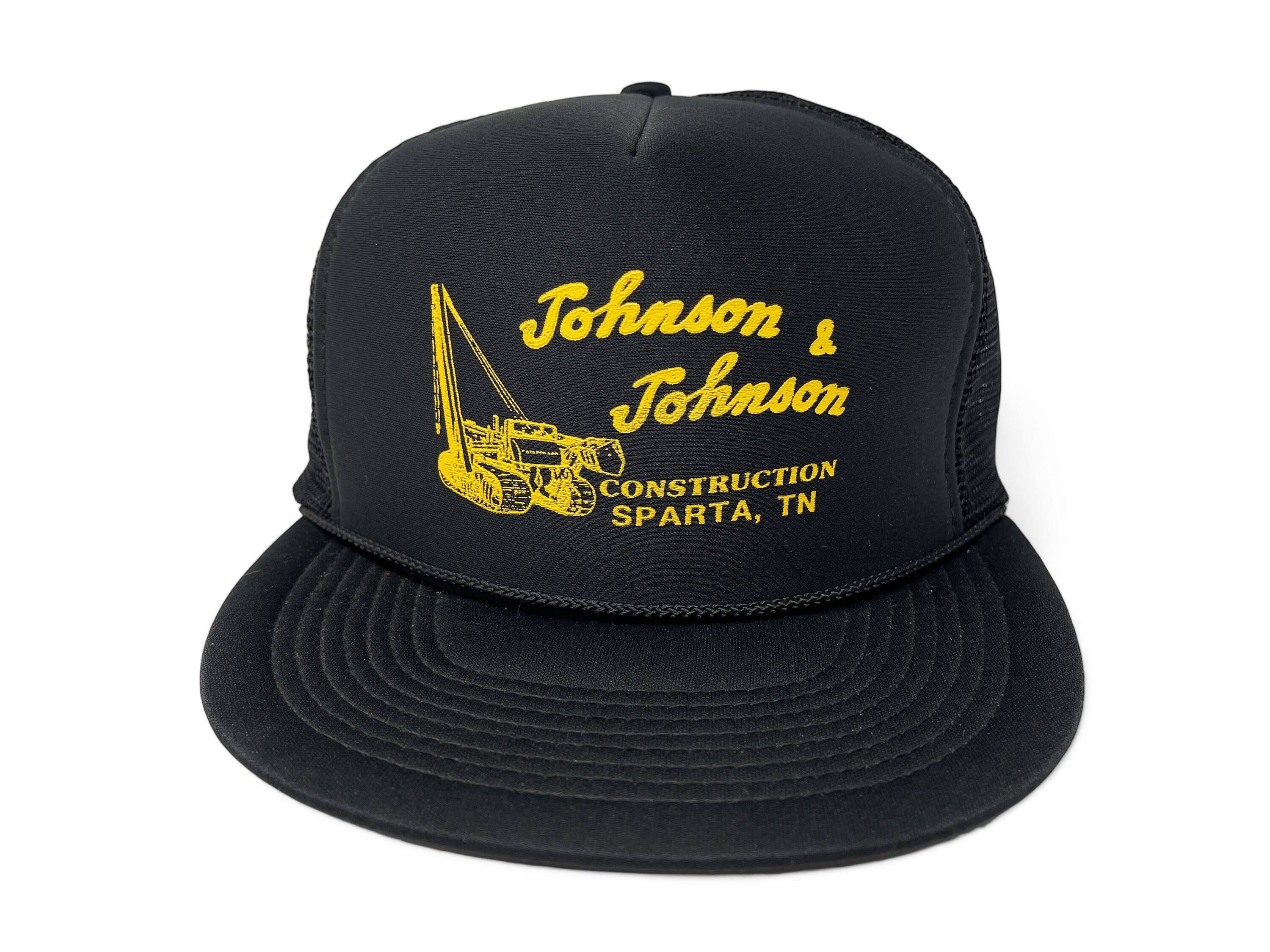Vintage Construction Hat 80s 90s Snapback Trucker Cap