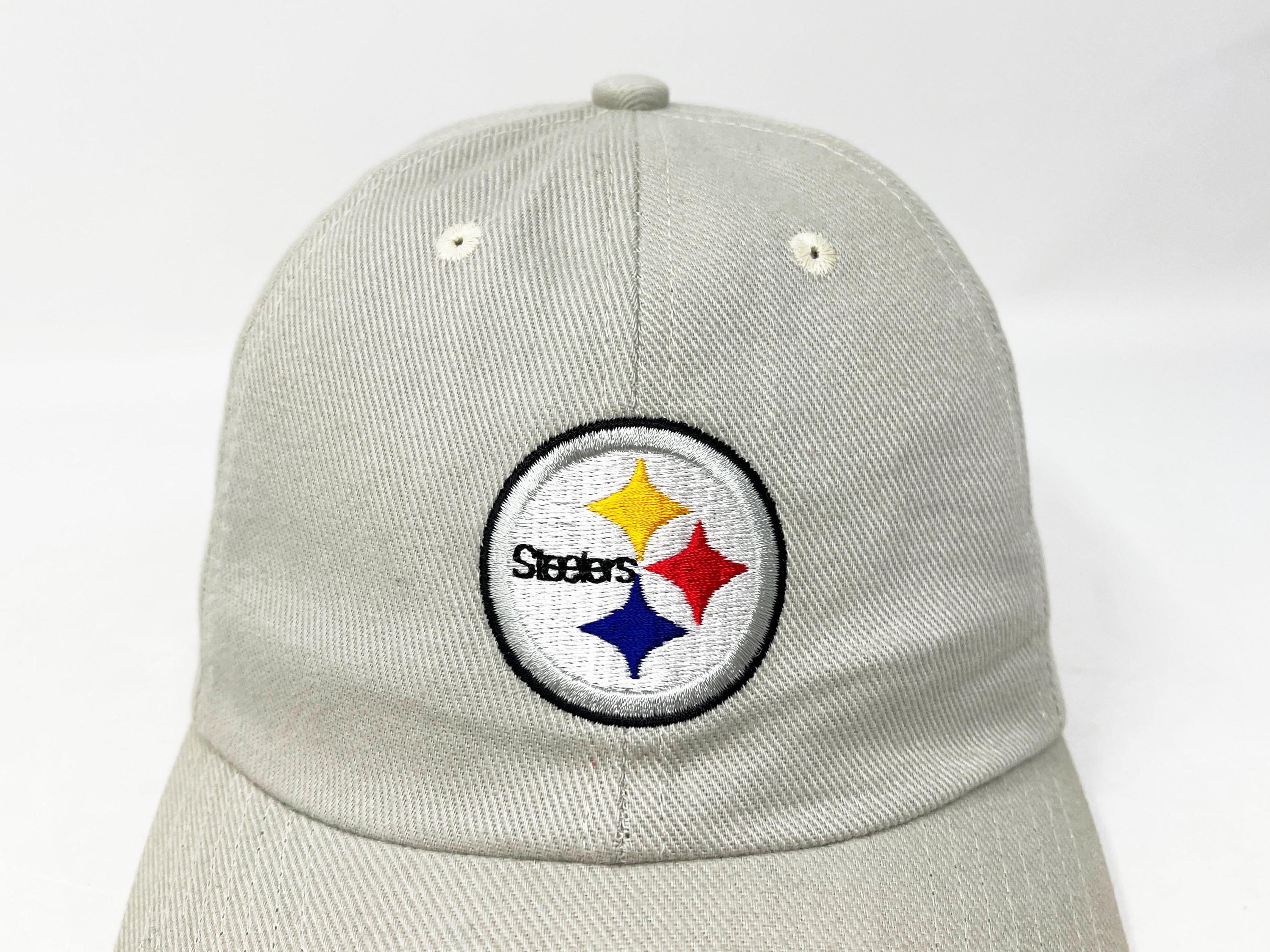 ヴィンテージ　USA製　NFL　ピッツバーグ　スティーラーズ　レザー　キャップ ヴィンテージ USA製 NFL ピッツバーグ スティーラーズ レザー