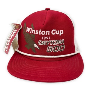 Vintage Daytona 500 Hat 90s Winston Cup NASCAR Snapback Cap Racing 1991 H08