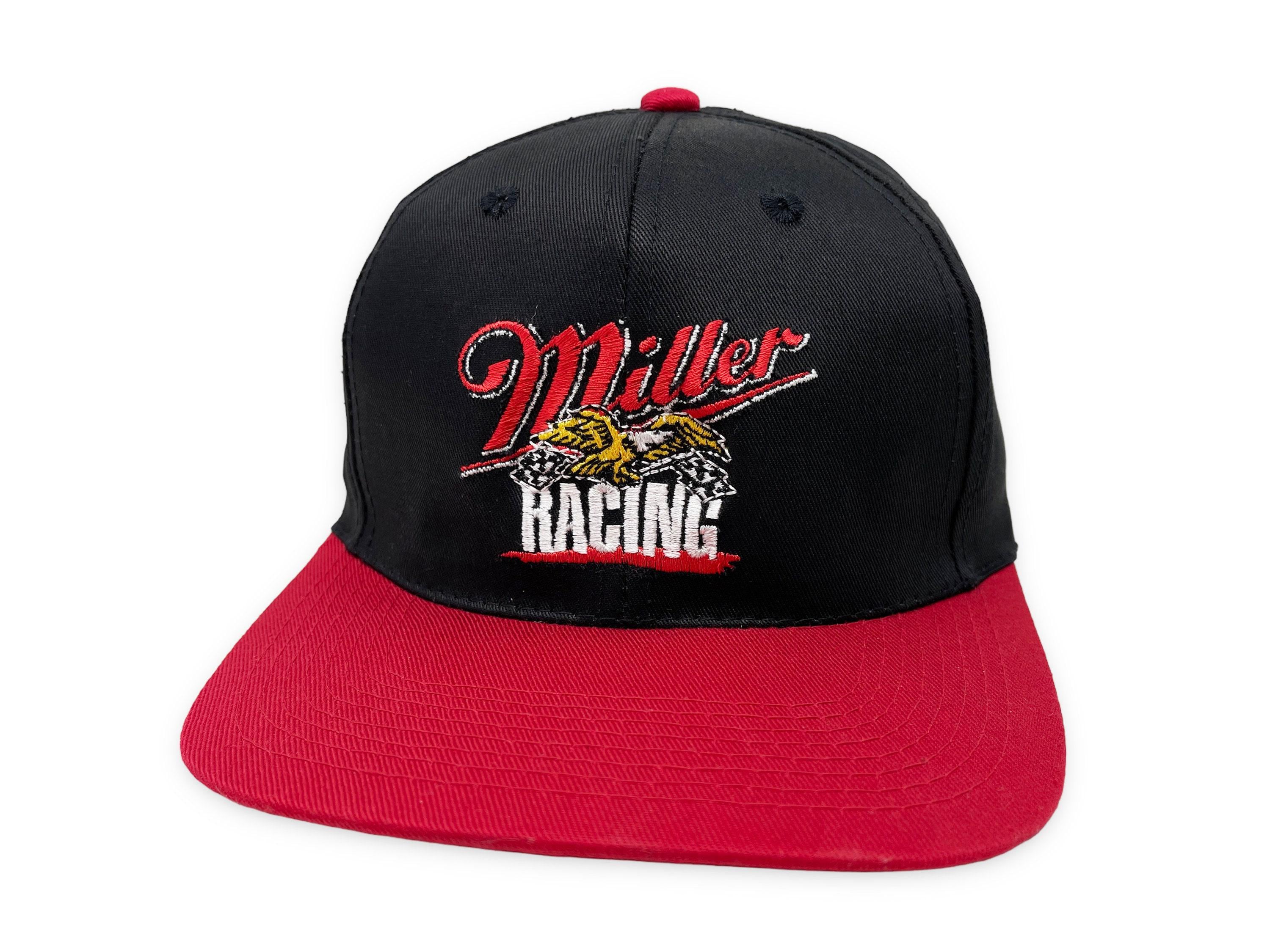 Vintage Miller Racing Team Hat 90s NASCAR Beer Snapback Cap Rusty