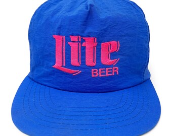 Miller Lite Beer 3 Stripe Hat - Vintage Snapback Warehouse %