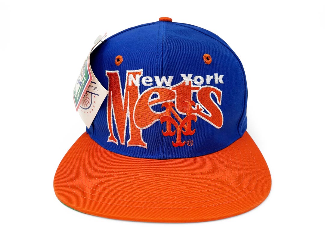 Vintage NY Mets Hat 90s Fitted Cap MLB New York Size 7 NOS the