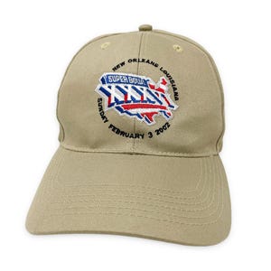 Vintage 2002 Super Bowl Hat Strapback Cap NFL Patriots Rams H15