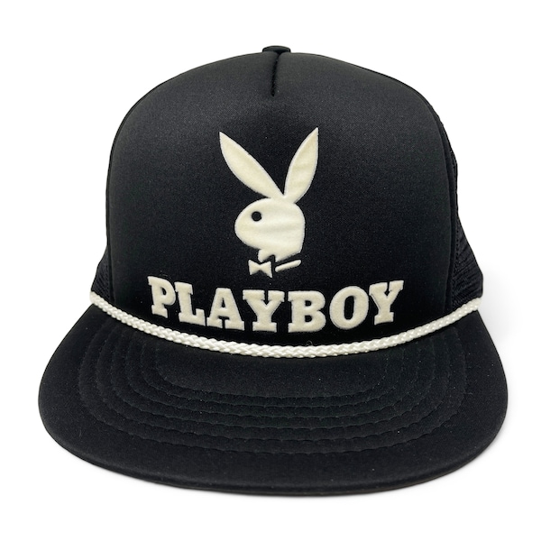 Vintage Playboy Hat 80s 90s Snapback Trucker Cap Magazine H16