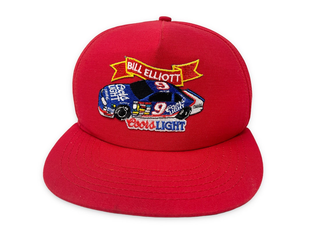 Vintage Coors Light Racing Hat 90s NASCAR Bill Elliott Snapback Cap H08