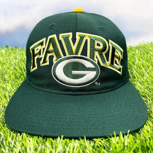 Vintage Brett Favre Hat 90s Green Bay Packers Hat Snapback Cap NFL Starter Wool H12