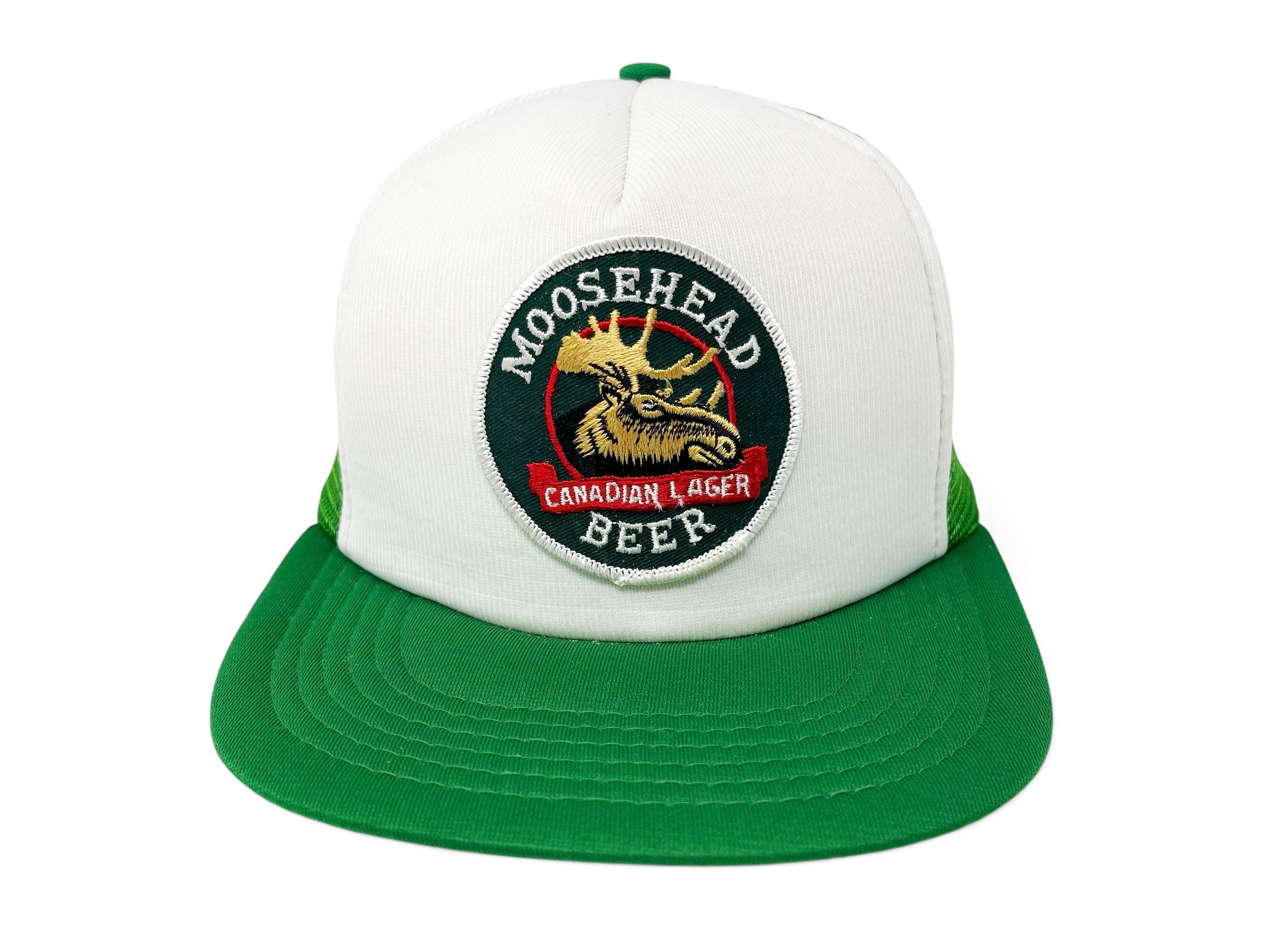Casquette Trucker Vintage Moosehead University Années 80 - Rouge, Snapback, Bière Lager - Occasion Rare