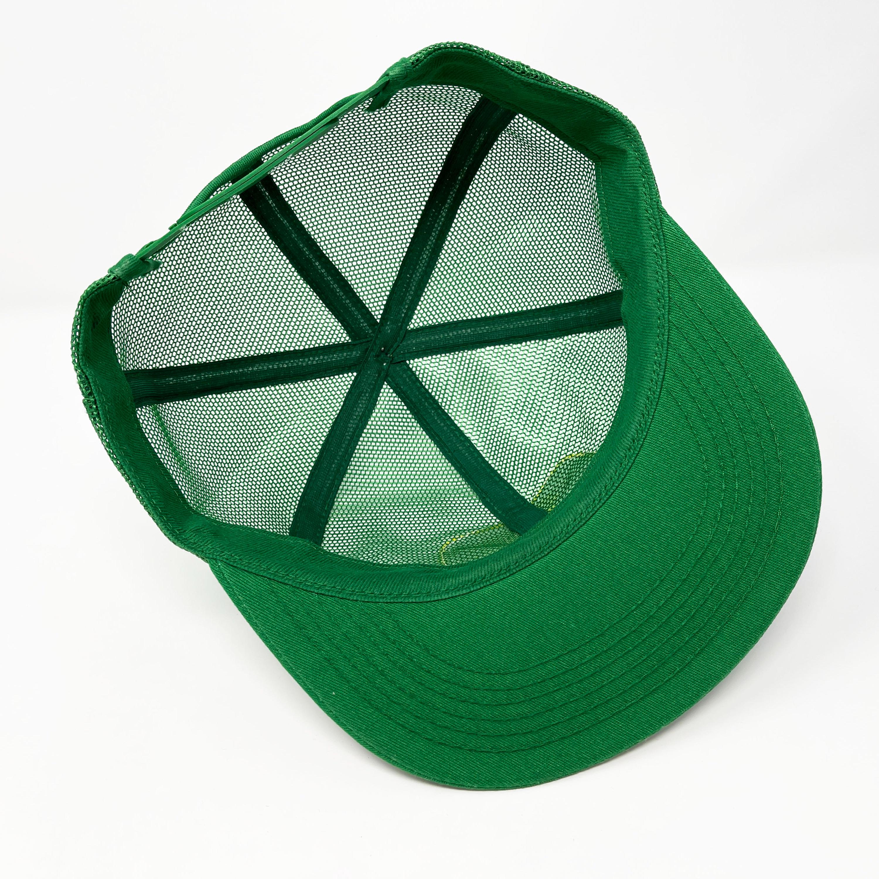 Vintage Farming Trucker John Deere Cap 1980s Mesh Snap-Back Patina Hipster Green John Deere. K-Products Authentic Vintage Full-Mesh Trucker  main image 4