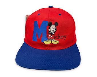 Vintage Mickey Mouse Hat 90s Snapback Cap Disney NOS H12 - Etsy