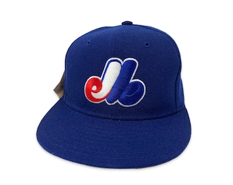 Vintage Montreal Expos Hat 90s Cap MLB Fitted 6 5/8 New Era Diamond Collection Wool H01