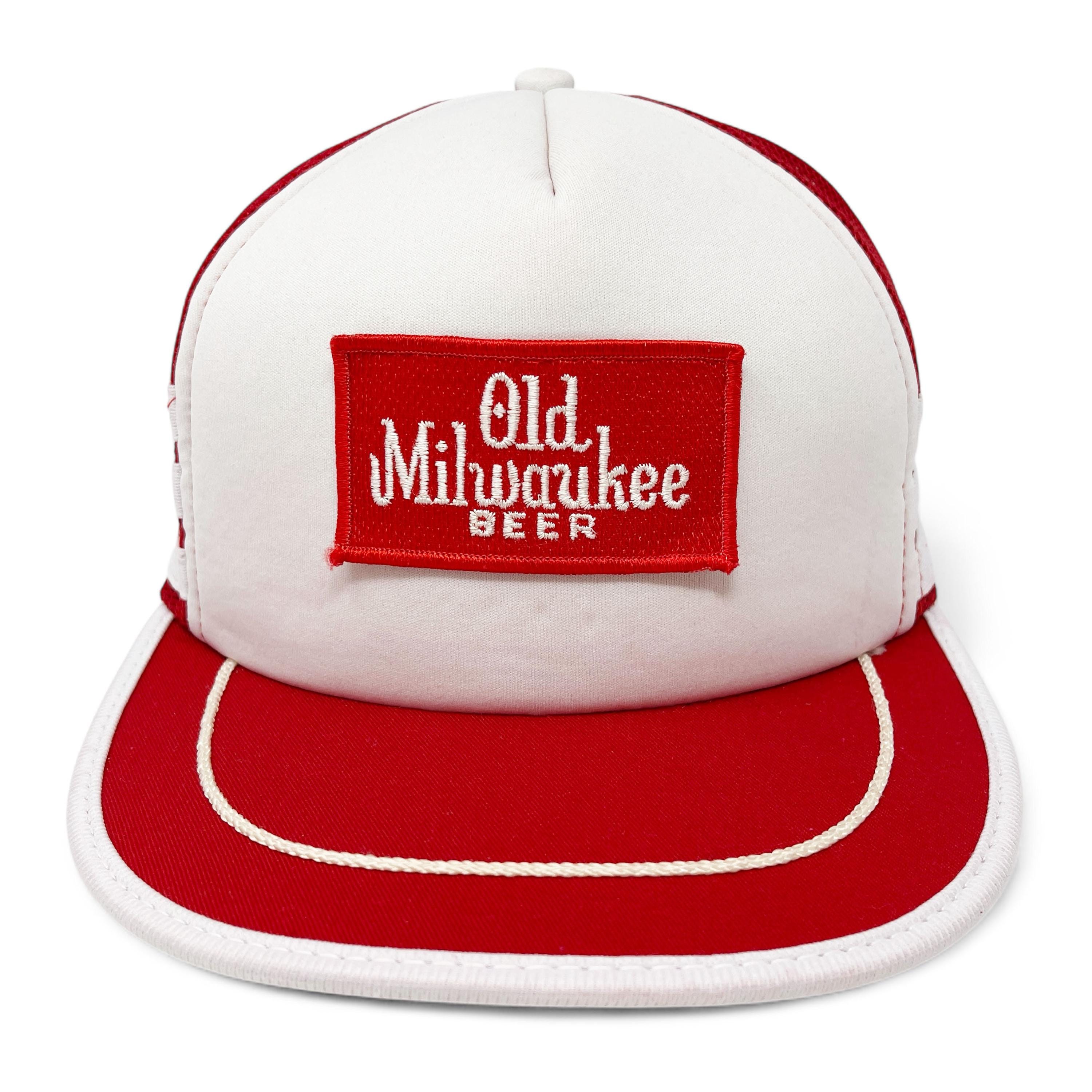 80s OLD MILWAUKEE キャップ アポロキャップ USA製 ビール Vintage Old Milwaukee Hat • 80s Beer Snapback Trucker Cap Red 3