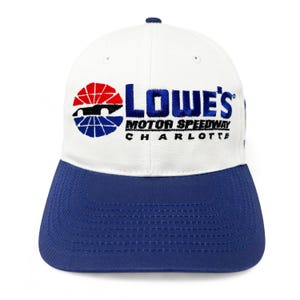 Vintage Lowe&#39;s Charlotte Motor Speedway Hat • 90s Y2K NASCAR Racing Snapback Cap