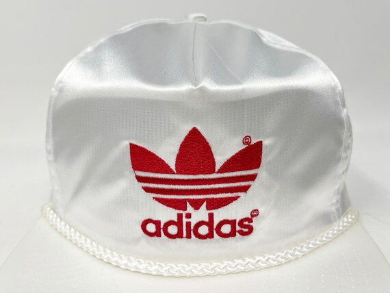 Vintage Adidas Hat 80s 90s Zipperback Cap Satin H… - image 2