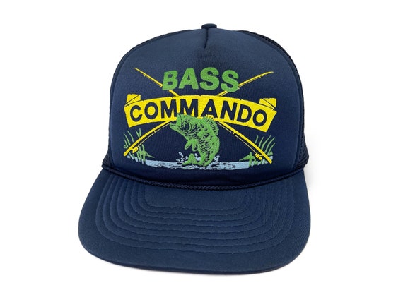 Vintage Fishing Hat Bass Commando 80s 90s Snapback Trucker Cap H22 -   Canada