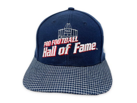 Vintage Pro Football Hall of Fame Hat 90s Strapback Cap NFL Logo Athletic H05