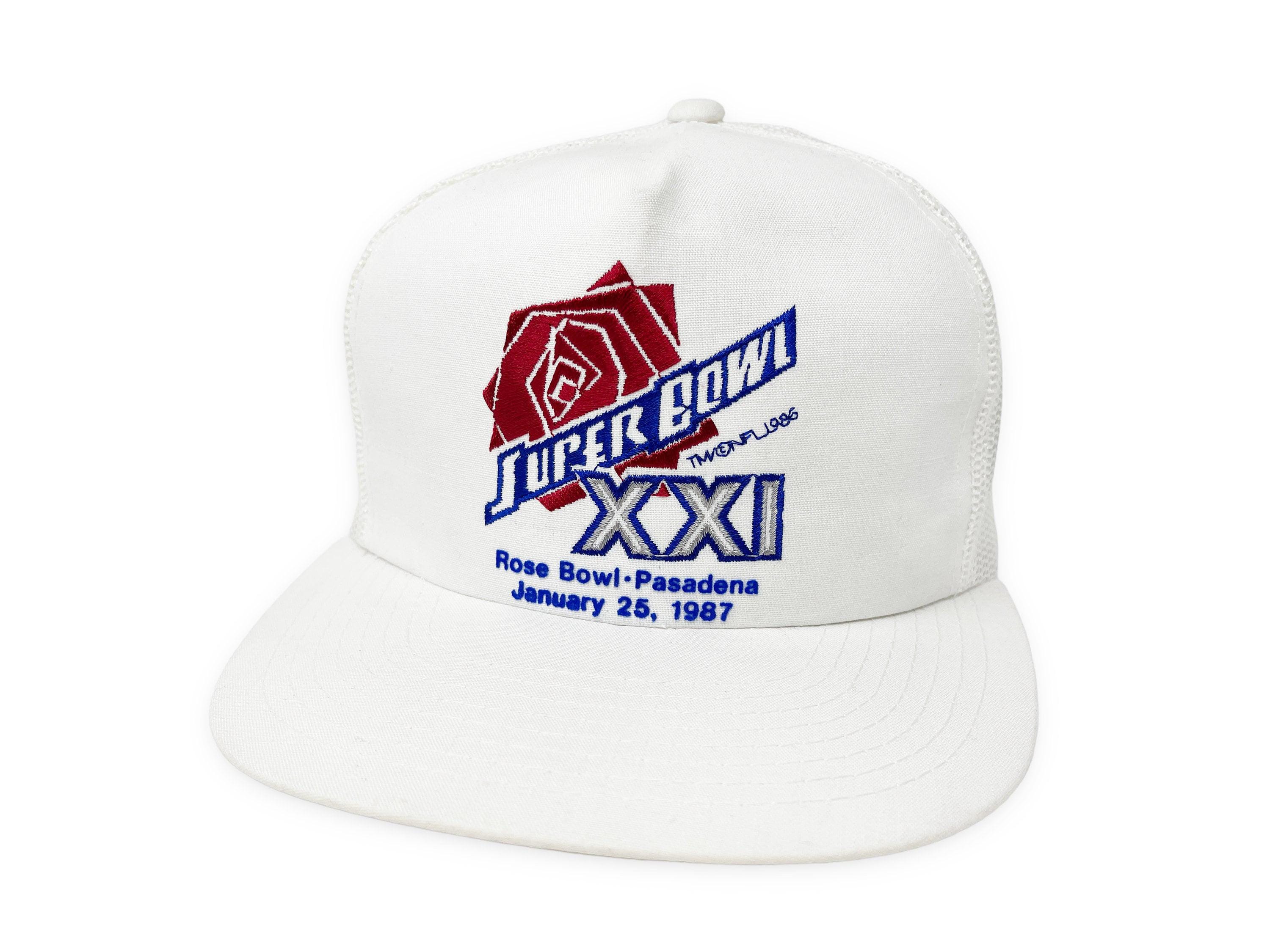 Vintage Super Bowl XXI Hat 80s Snapback Trucker NFL Cap 1987