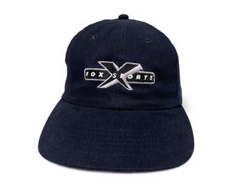 Vintage Fox Sports Hat 90s Strapback Cap Broadcasting H25