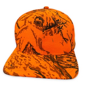 90's Enjoy Coca-Cola Orange Blaze Camo Snap Back Trucker Hat Men's OSFM!