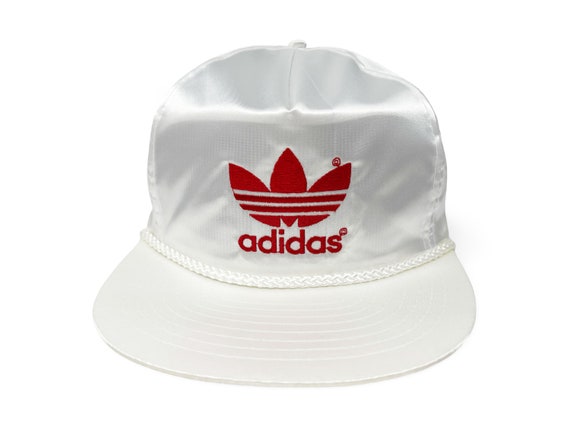 Vintage Adidas Hat 80s 90s Zipperback Cap Satin H… - image 1