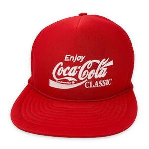 Vintage Coca Cola Classic Hat 80s Trucker Snapback Cap Coke H11