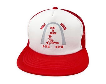 Vintage 1985 World Series Hat Cardinals Royals 80s Snapback Trucker Cap Kansas City St Louis H12