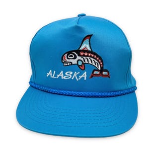 Vintage Alaska Hat 90s Snapback Cap Nature H05