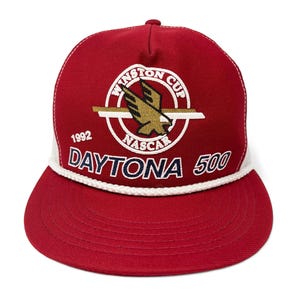 Vintage Daytona 500 Hat 90s Winston Cup NASCAR Snapback Cap Racing 1992 NOS H22