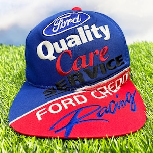 Boné Vintage Ford Quality Care 90s Snapback Cap NASCAR Racing Dale Jarrett H12