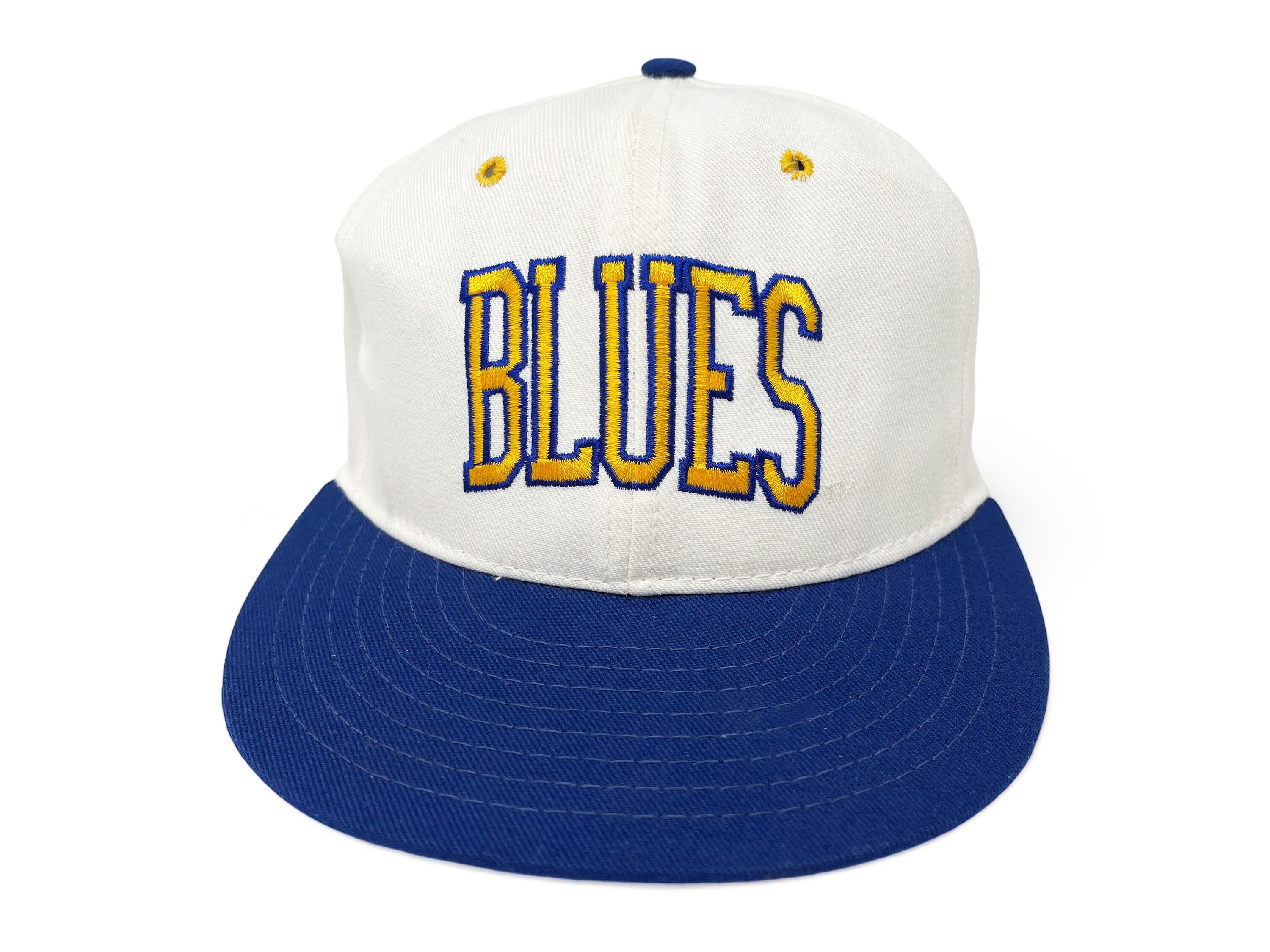 Vintage St Louis Blues Hat 90s NHL Fitted Cap Size 7 1/8 STAINED