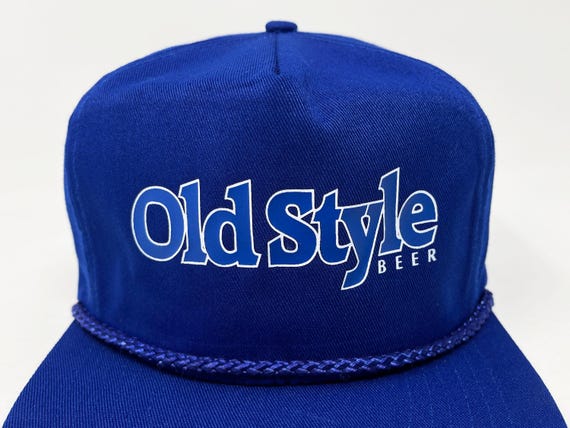Vintage Old Style Beer Hat 80s 90s Strapback Cap Heileman NOS H15 View 2