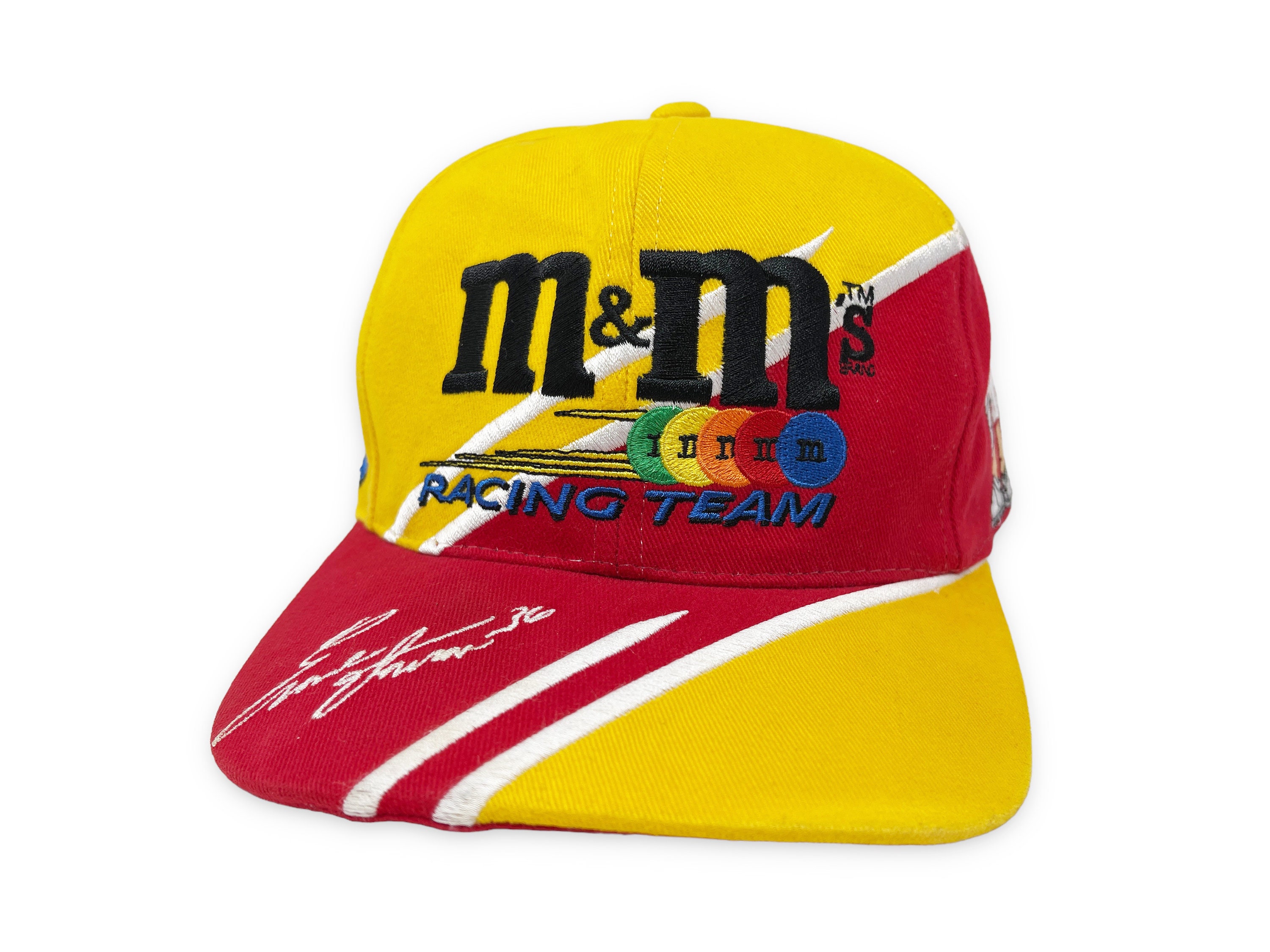 Vintage M&m's Racing Hat 90s NASCAR Ernie Irvan Snapback Cap